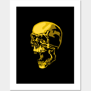 Golden Skull Posters and Art